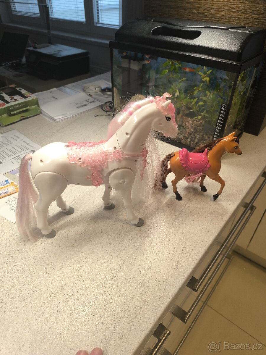 Chodící bílý kůň