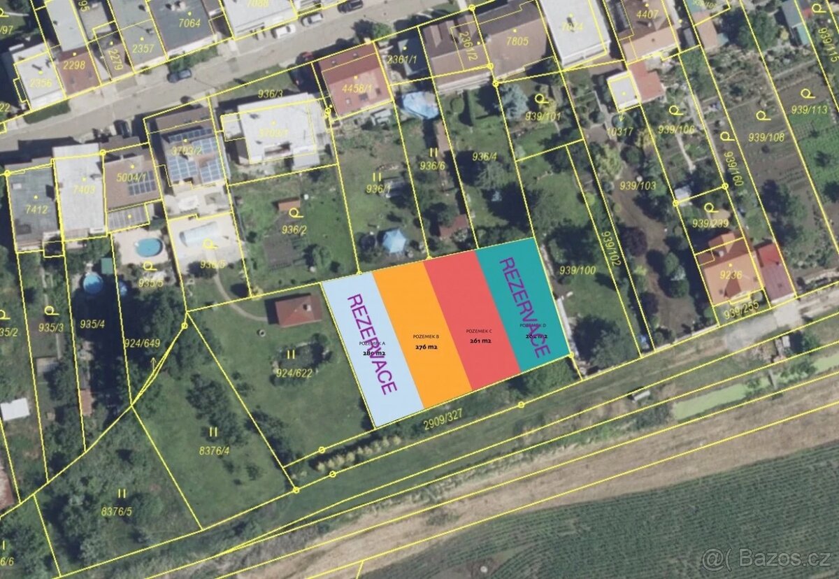 Prodej stavebního pozemku 261 m² - Hodonín - Mrkotálky