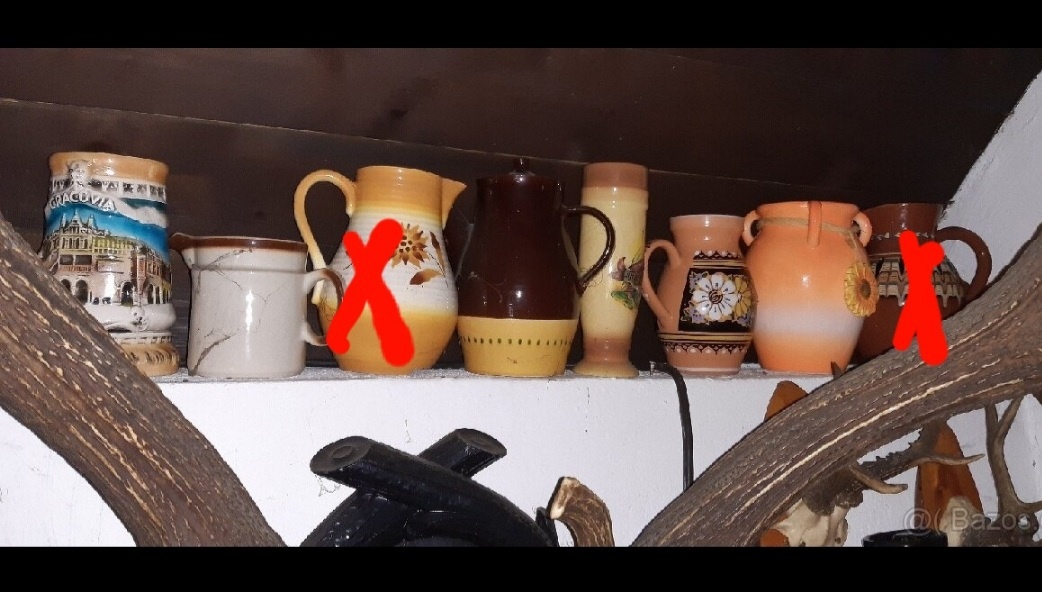 keramika, maselníky, džbány, váhy