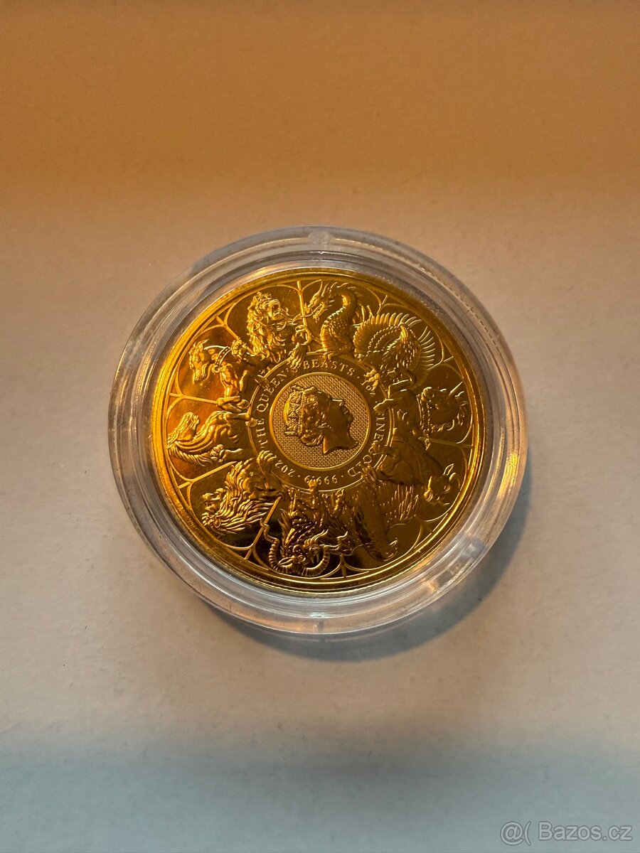 ZLATÁ MINCE THE QUEEN'S BEASTS COMPLETER 1 OZ 2021