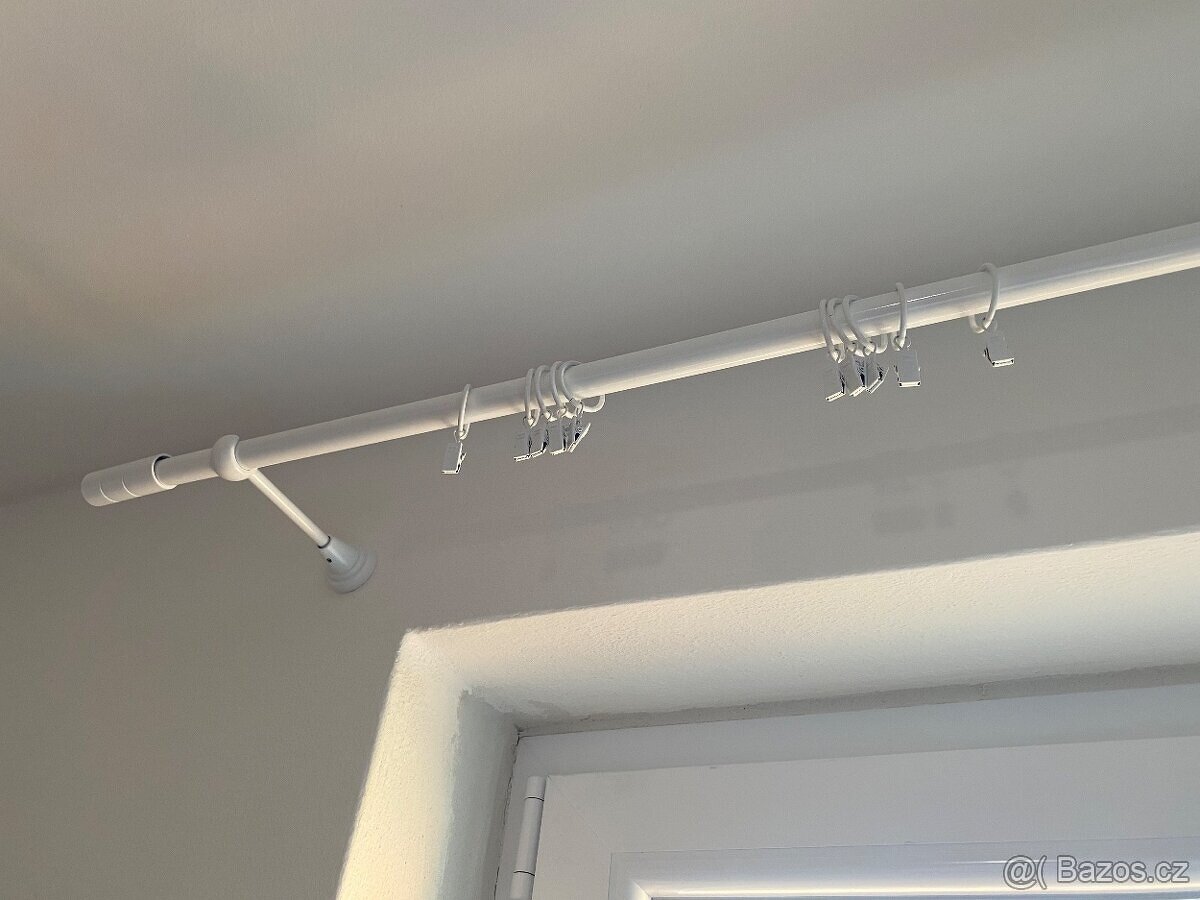 GARNÝŽE Záclonová souprava VÁLEC 19/160cm, bílá lesklá