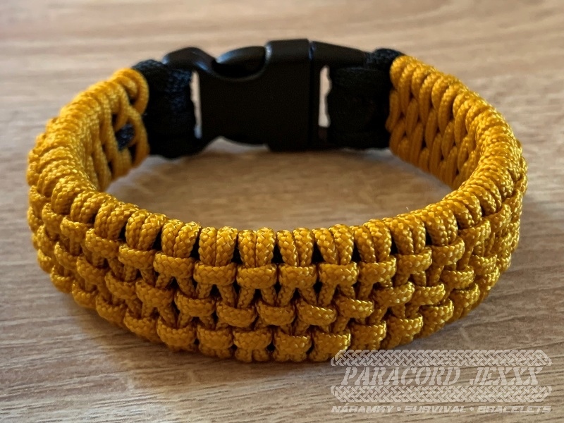 PARACORD náramek (19 cm) gold - black