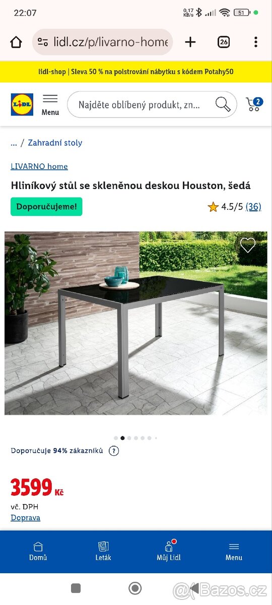 Zahradní stůl-nový