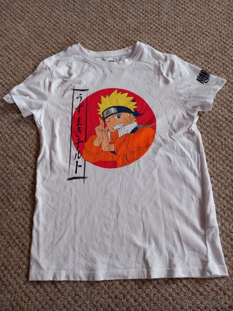 Triko bílé Naruto vel.140 TOP STAV