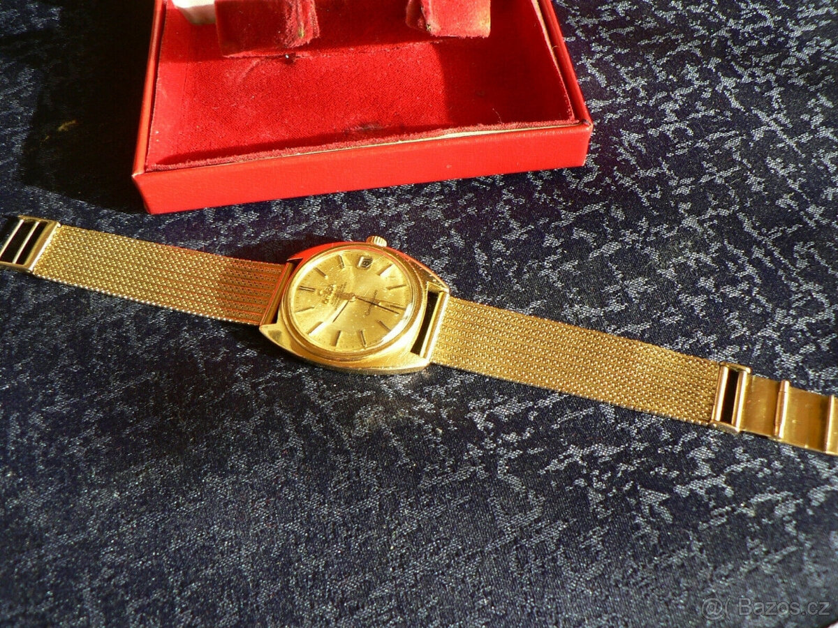 Zlaté hodinky OMEGA CONSTELLATION s náramkem z 18karátového