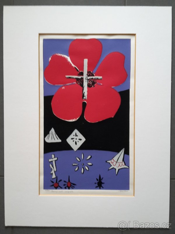 Jaroslav Kaiser (1919-2007) Červený kvet