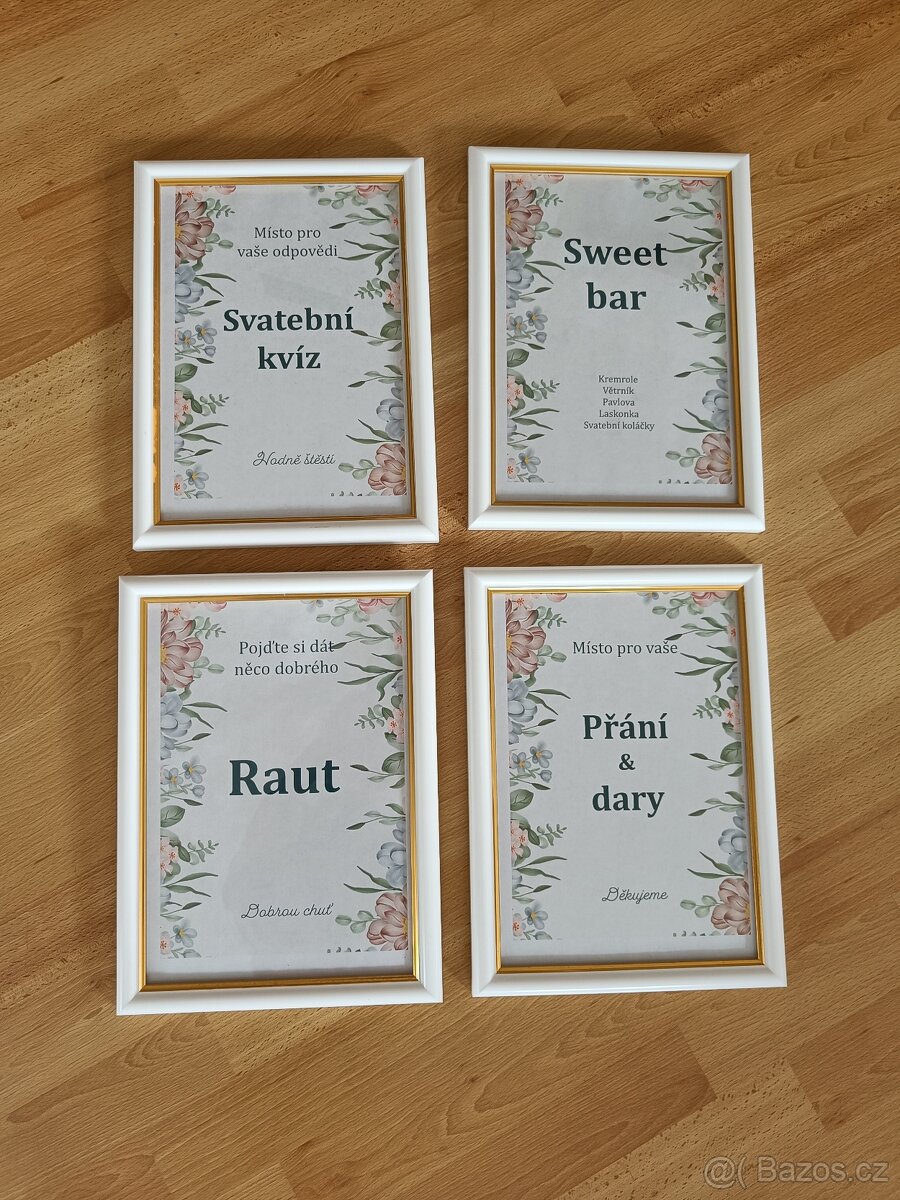 Bílé rámečky A4 (4 ks)