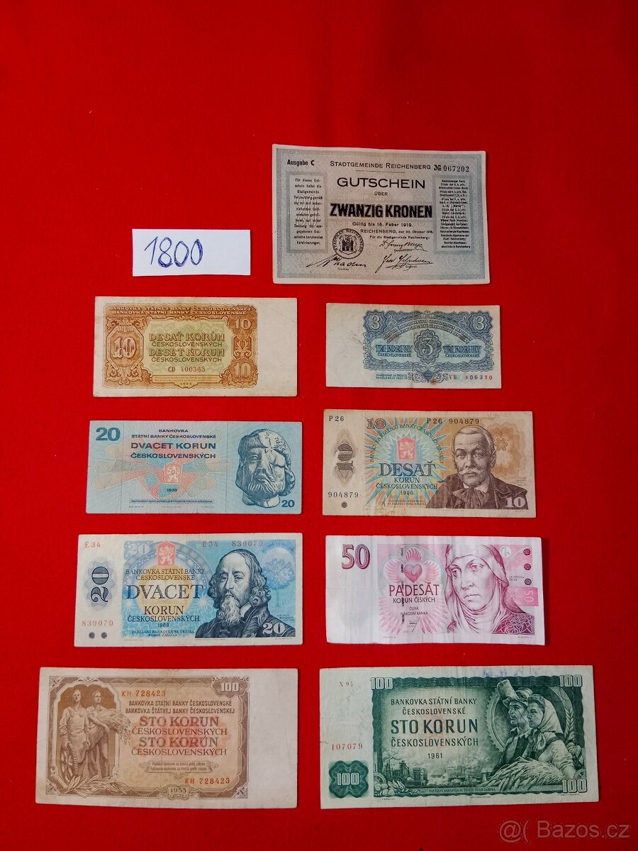 1 ) Československé bankovky