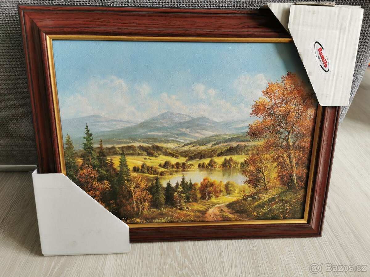 Dekorativní obraz v rámu - RamHo ( 48x38 cm) Podzim