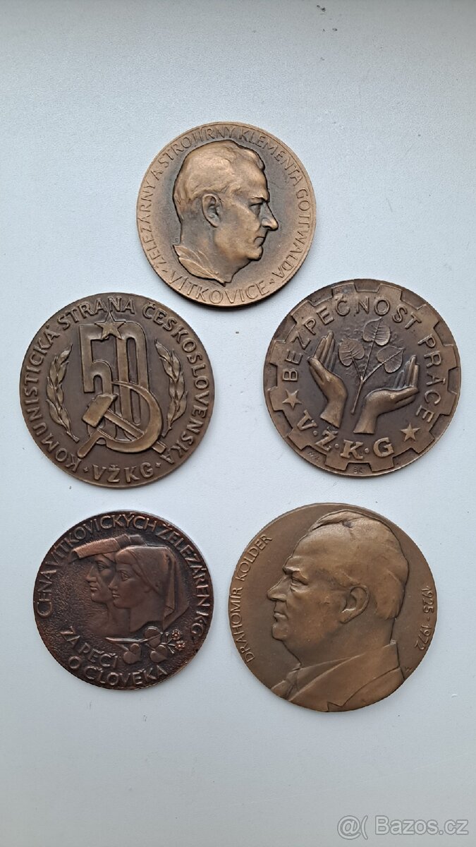 Medaile Vítkovické Železárny Klementa Gottwalda