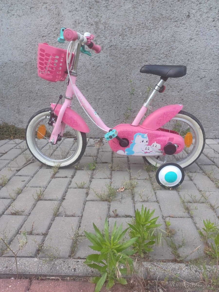 Dětské dívčí kolo B-Twin růžové