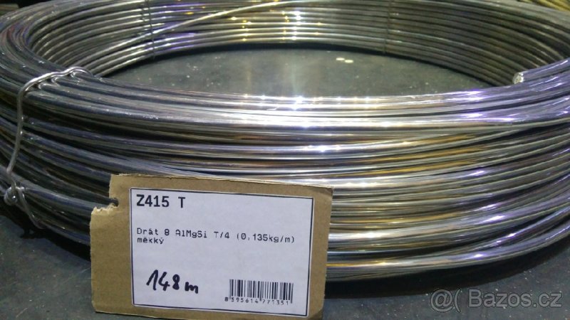 Prodám drát pro hromosvod, AlMgSi 8mm, měkký