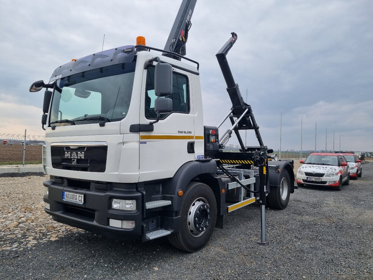 MAN TGM 18.290 4x2 NOSIČ KONTEJNERU + NOVÁ RUKA HIAB