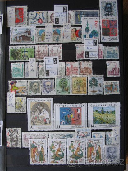 Sbírka známek  ČR 1993-2015 - neražené. DORUČENÍ ZDARMA.