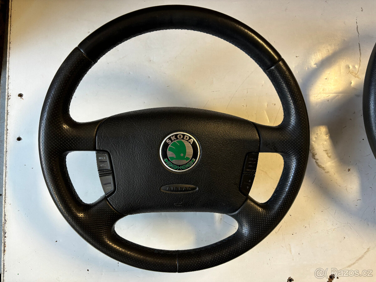 Kožený MF volant Škoda Superb 1 Octavia 1 TOP STAV