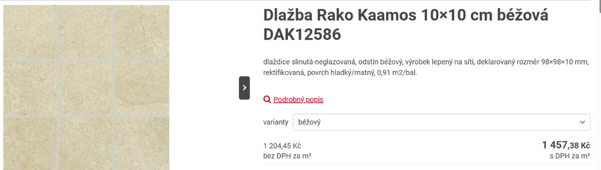 Prodej dlažby