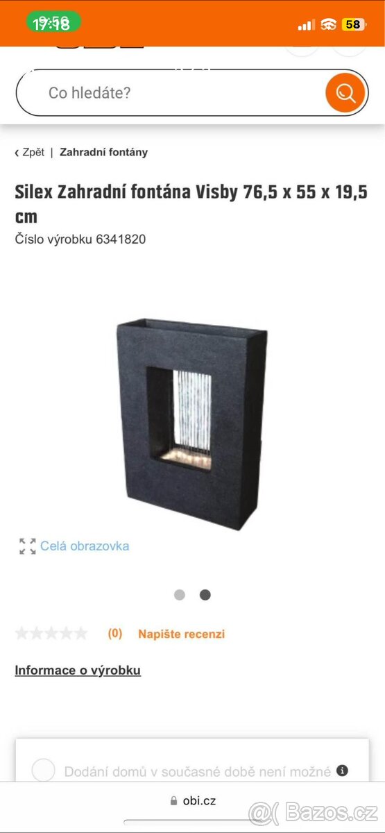 Zahradní fontána