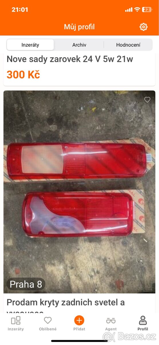 Prodam kryty zadnich svetel