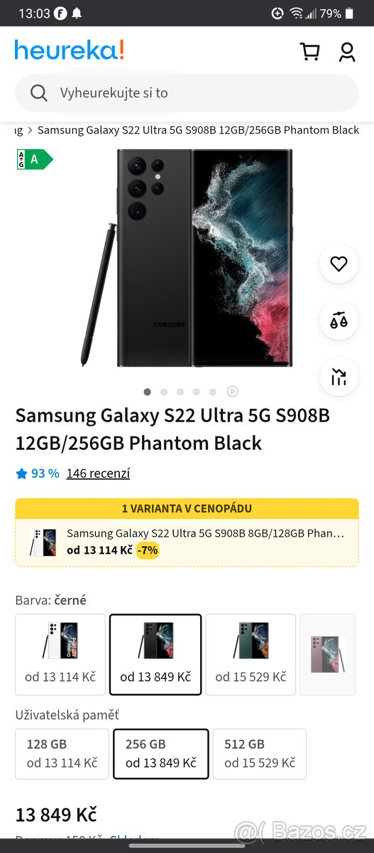 Samsung galaxy  S22 ultra 5G - komplet baleni v zaruce