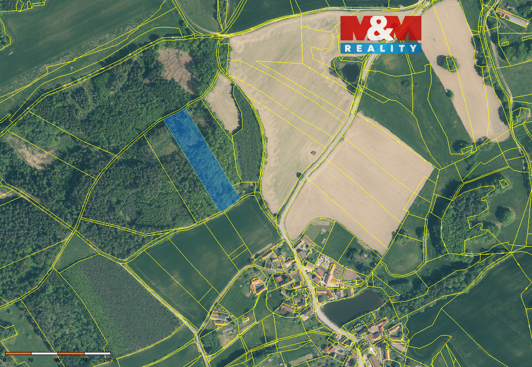 Prodej lesa, 9634 m², Hrazany