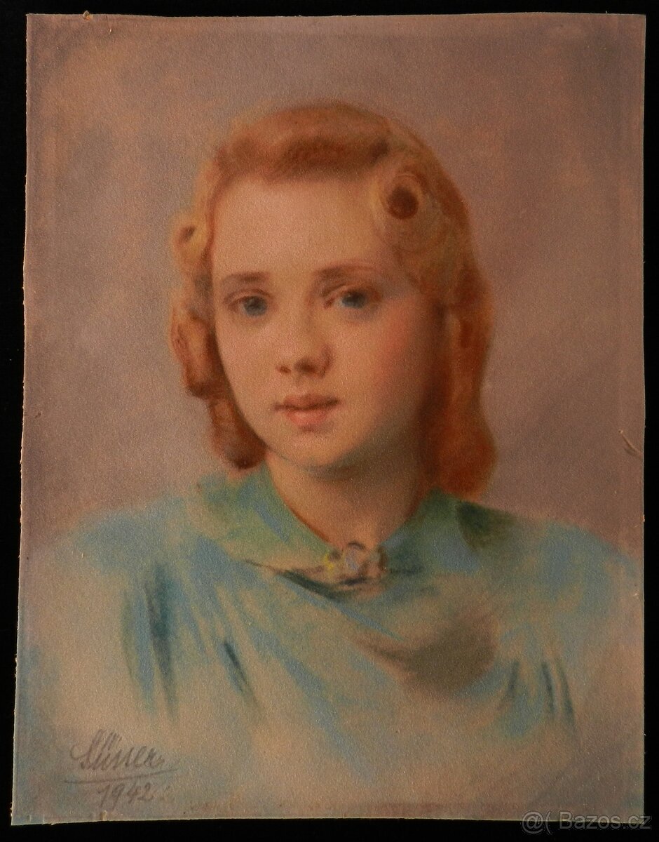 František Václav Süsser(1890-1956)-Portrét dívky