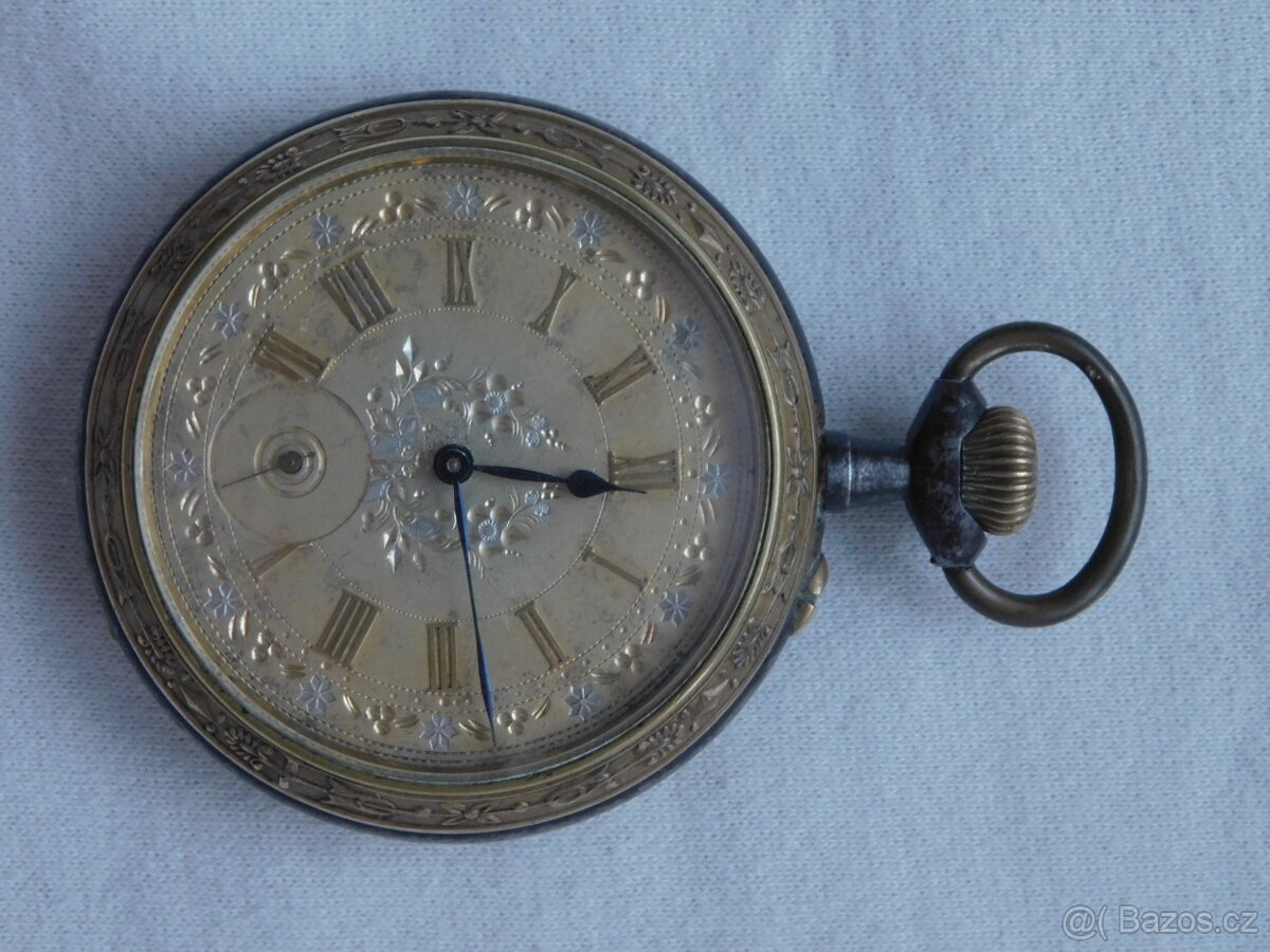 Starožitné masivní kapesní hodinky REGULATEUR, kovový cifern
