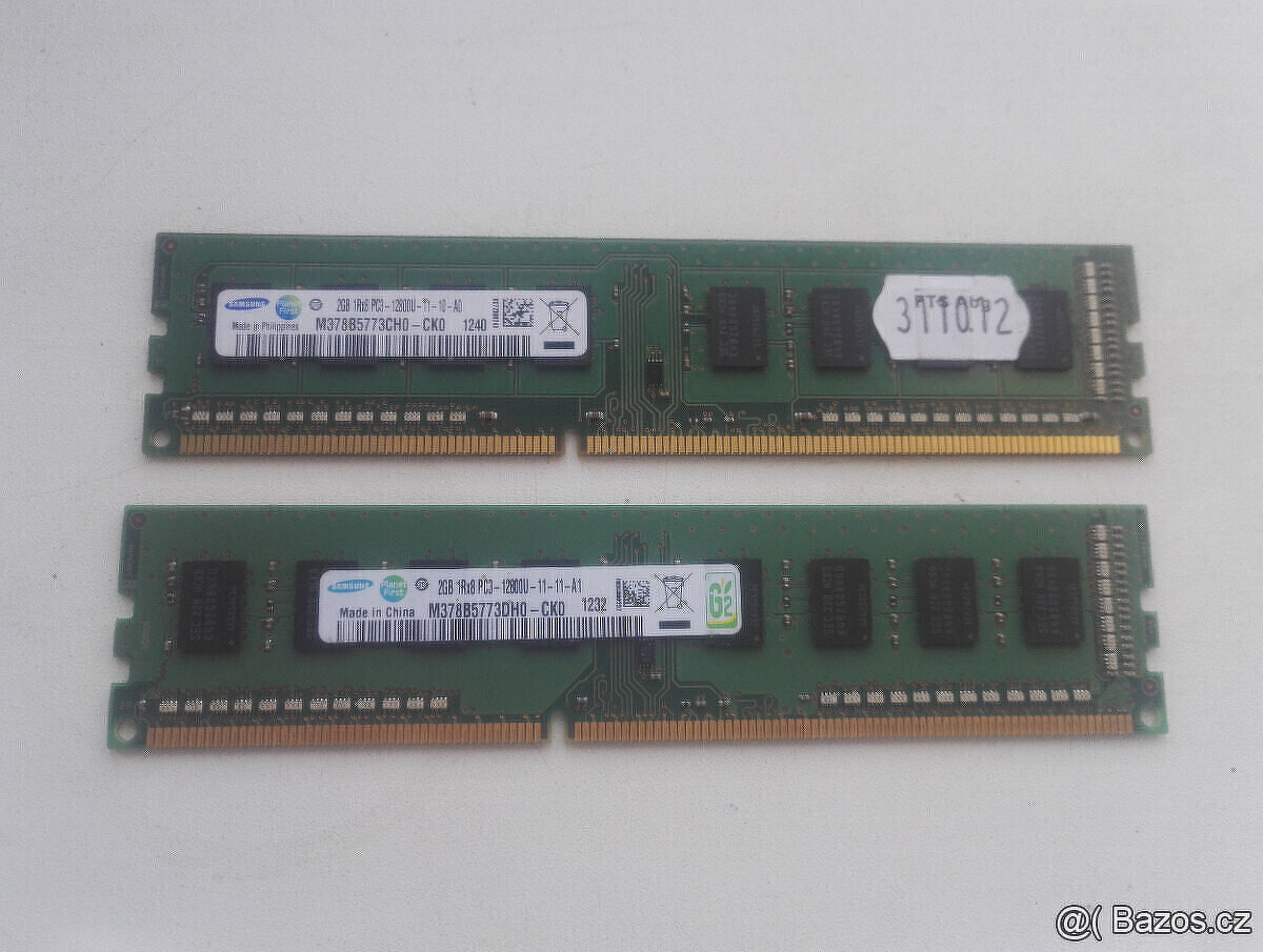 Paměti Samsung 2x2Gb DDR3