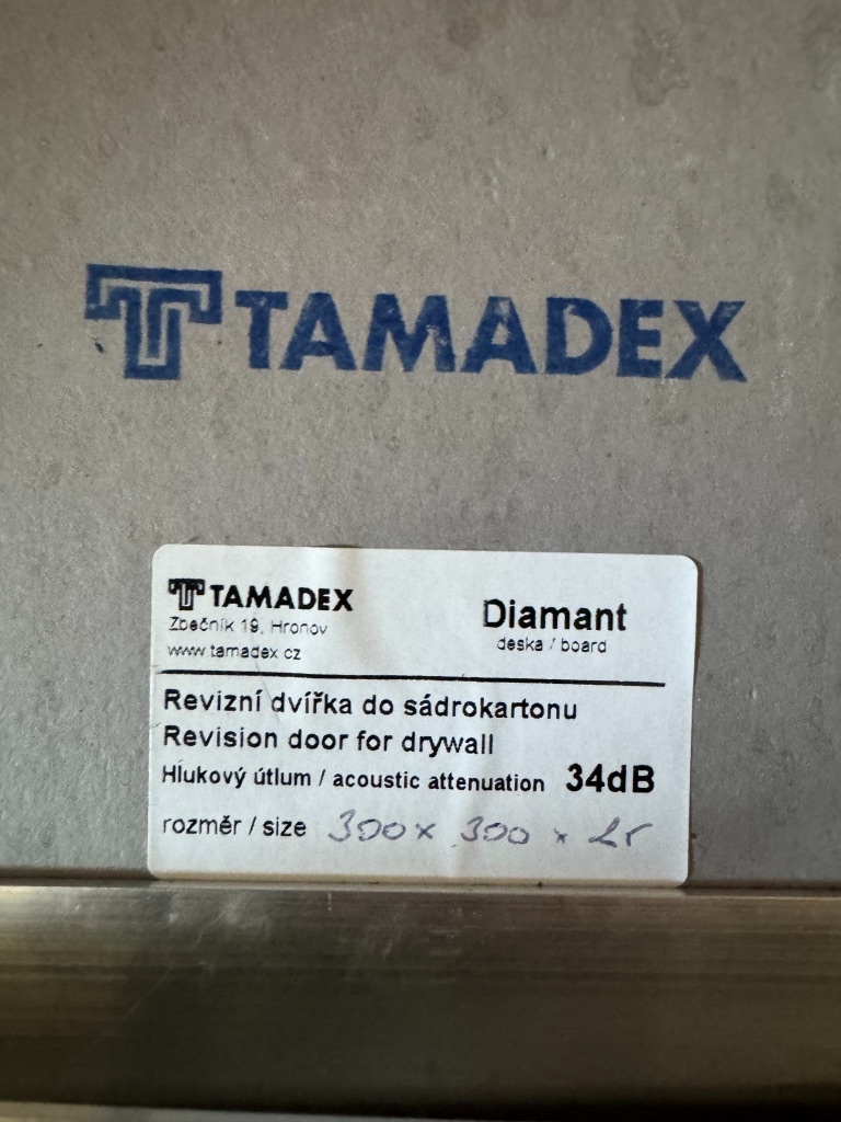 Revizní dvířka Tamdex ALU akustická RDSa 300x300x25 34dB