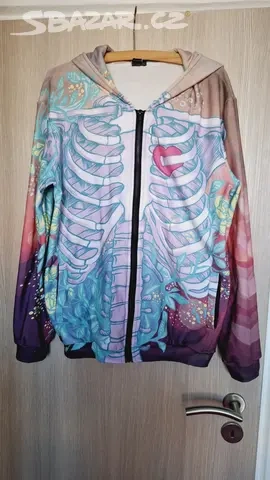 Mikina dámská na zip s kapucí vel.XL