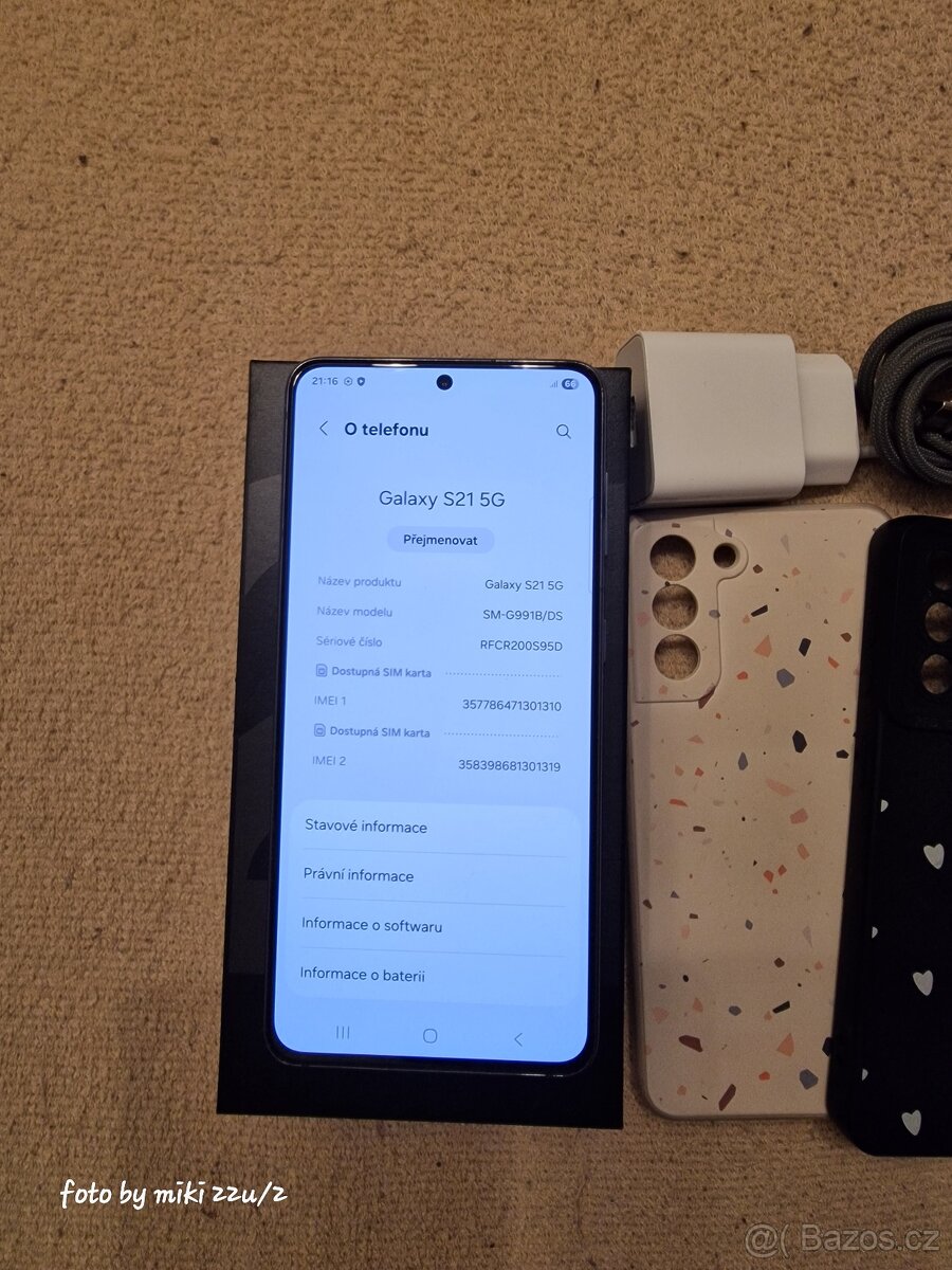Prodám Samsung Galaxy S21 8/128gb tmavě šedý
