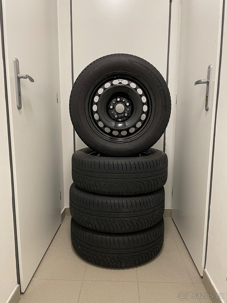Plechové disky VW 16 a zimní pneu 215/60 R16