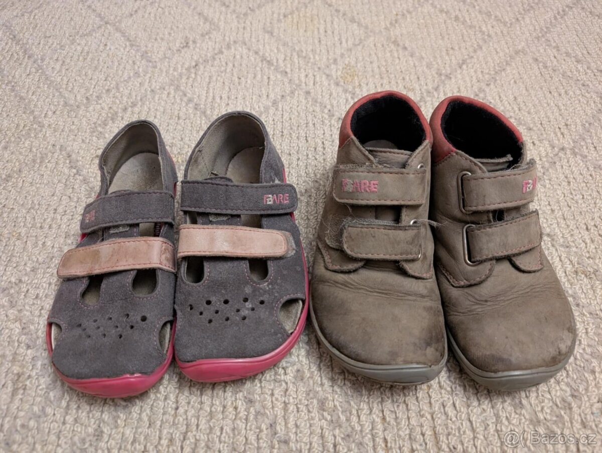 Dětské kožené bare foot boty značky FARE, vel. 29