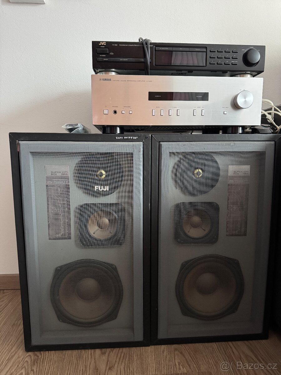 Zesilovač Yamaha A-S201+ FM tuner JVC + 2x repro