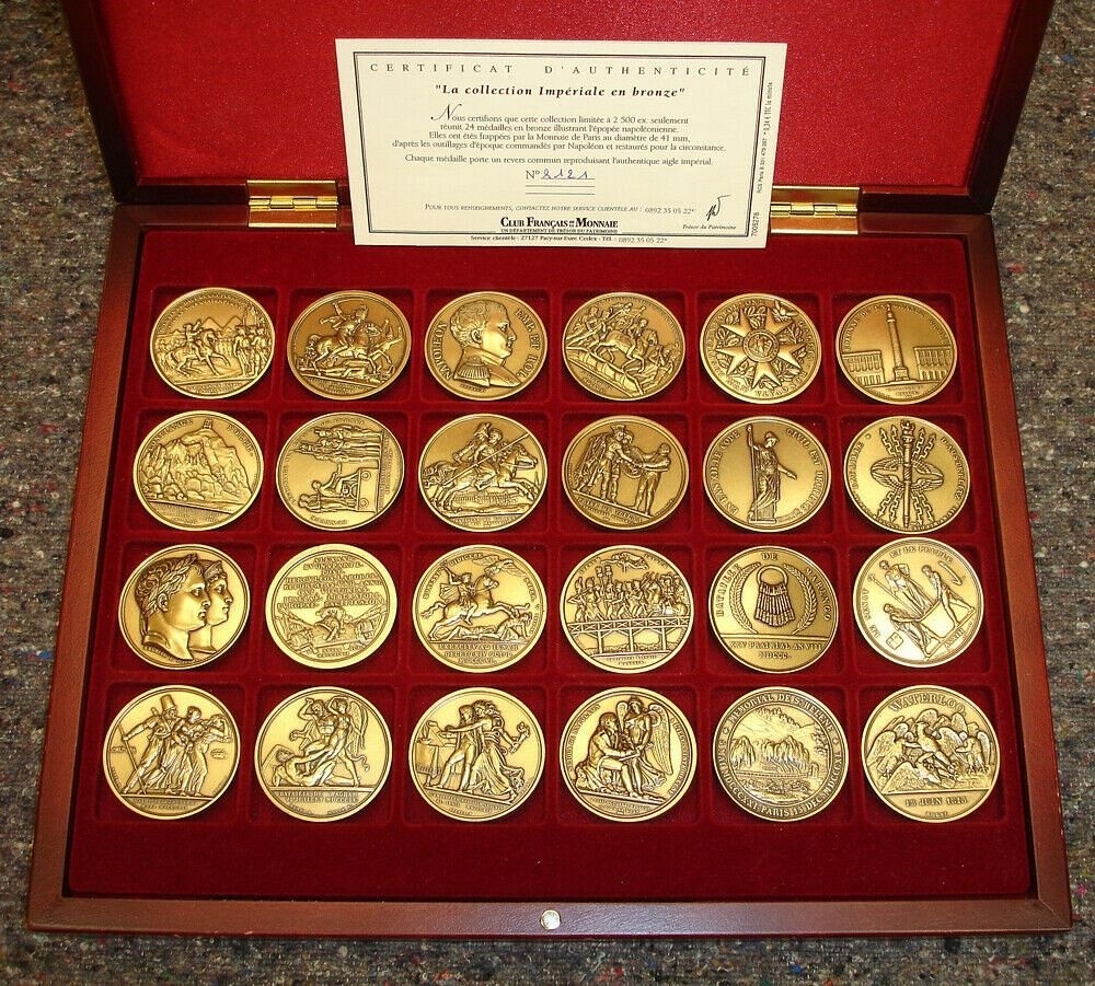 Sada 24 medailí Napoleon Bonaparte La Collection Impériale