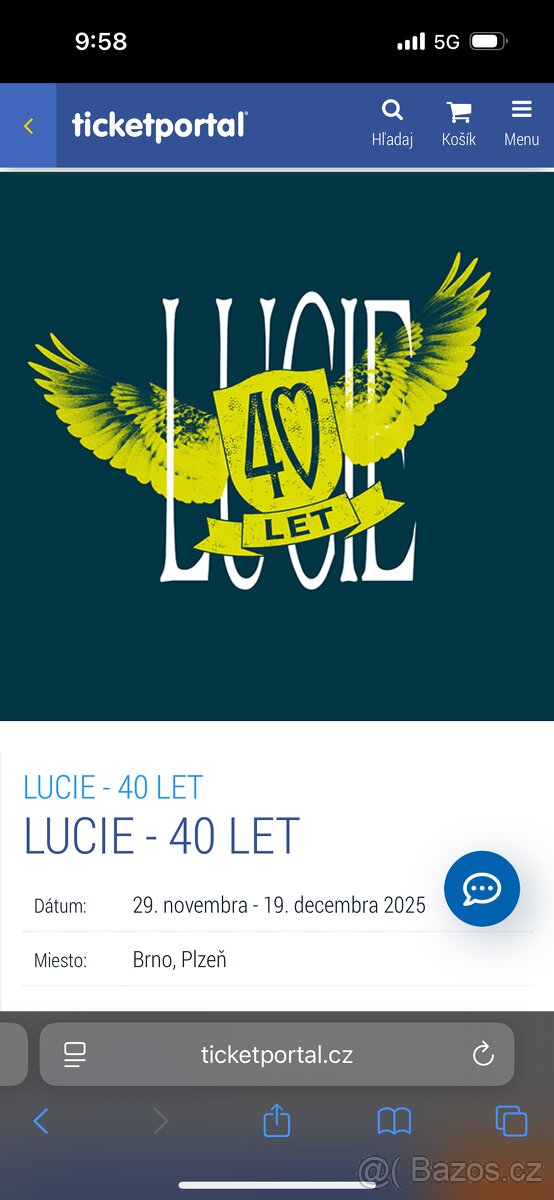 Listky na koncert v Brne