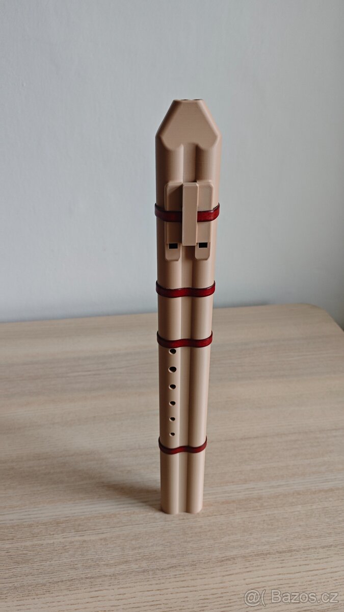 Dvojitá indiánská flétna - 3D tisk