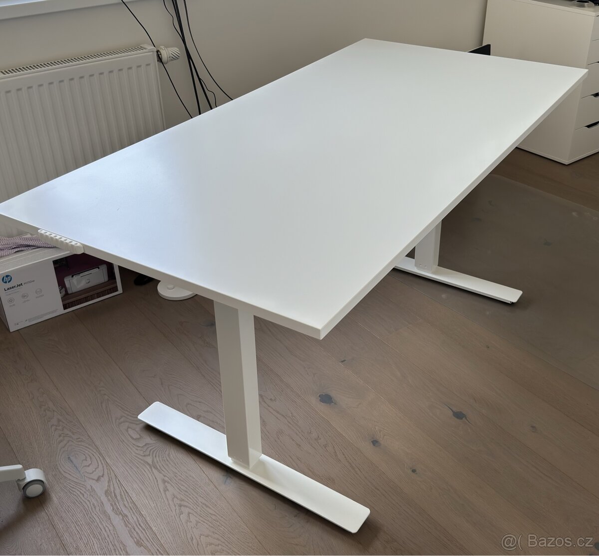 [REZERVOVÁNO] Polohovací stůl IKEA TROTTEN 160x80 bílý
