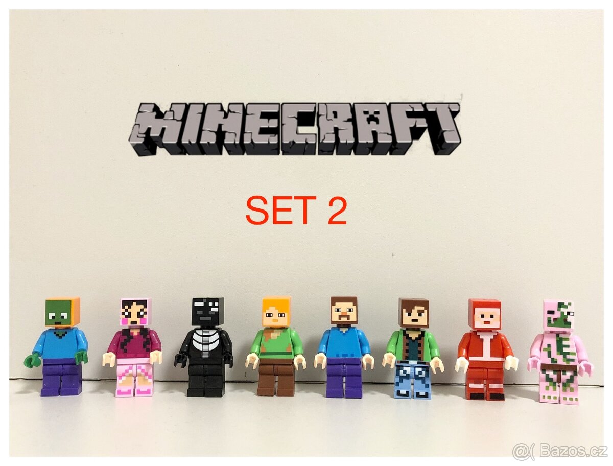 Rôzne figúrky Minecraft - typ lego - nové