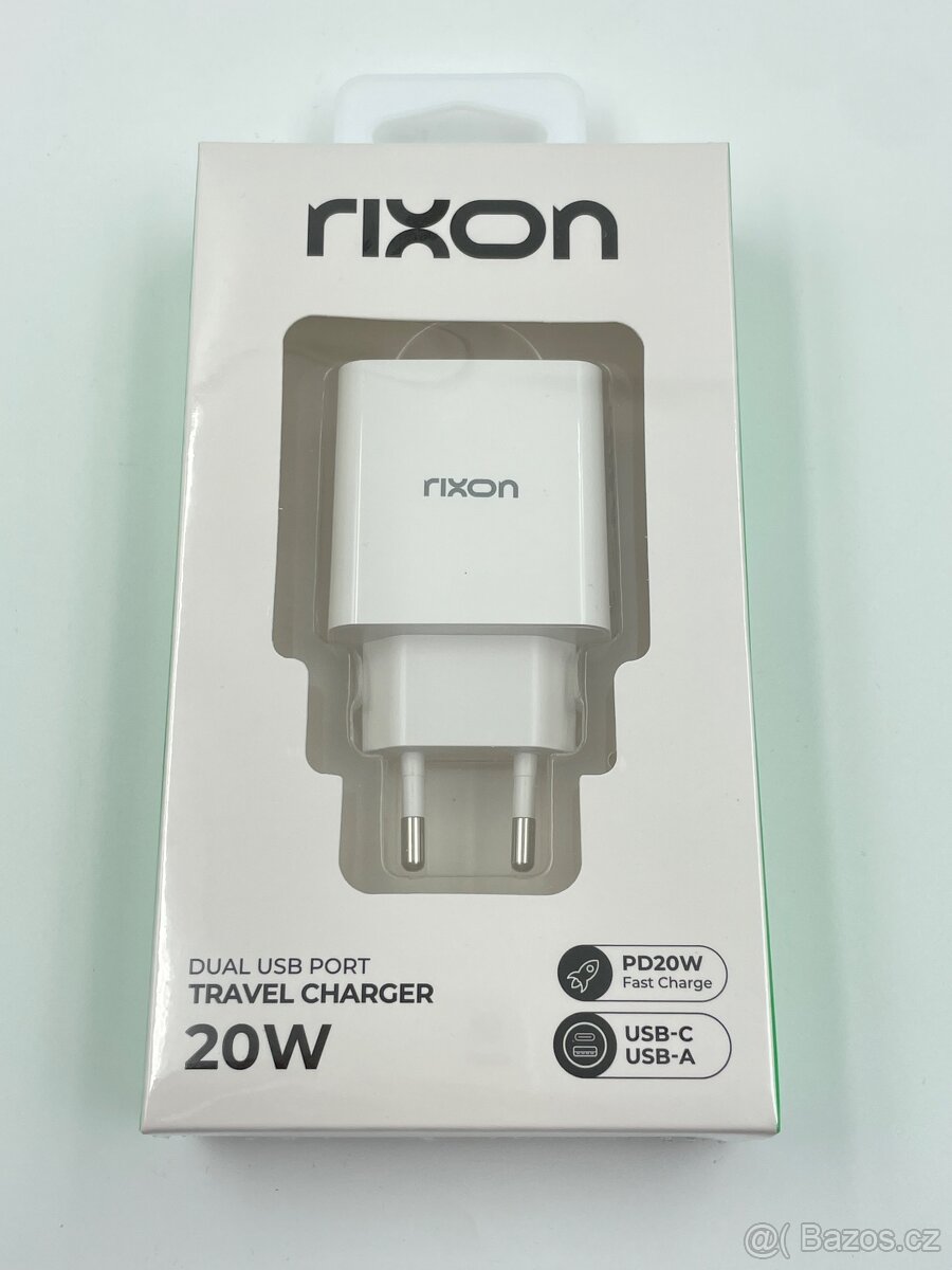 Rixon nabíjecí adaptér 20W USB-C/USB-A PD20W