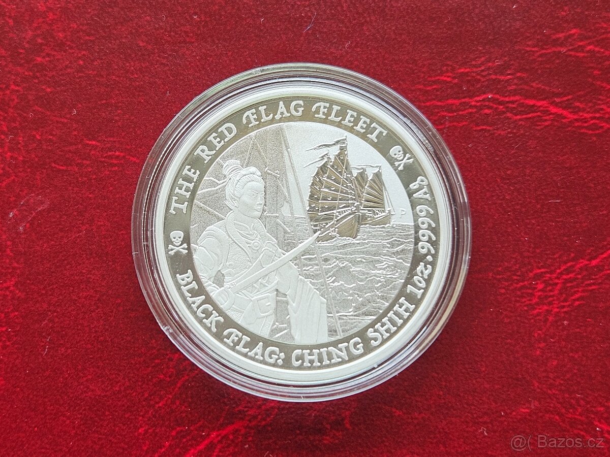1 oz stříbrná mince Black Flag Red Flag Fleet