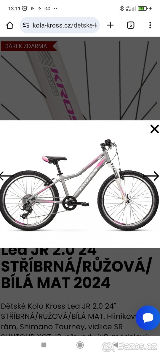 Dětské Kolo Kross Lea JR 2.0 24"