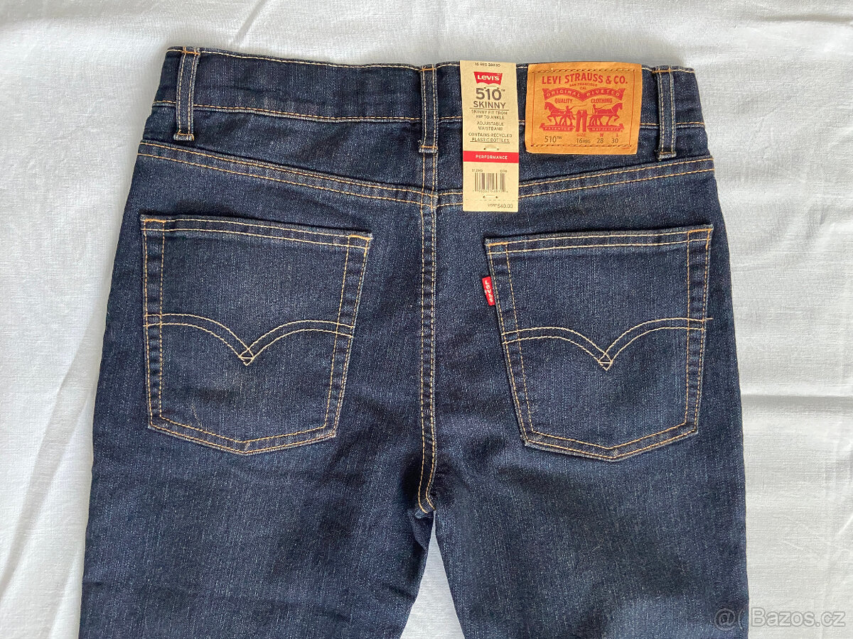 Pánské / chlapecké Levi´s® jeans 510 skiny, NOVÉ, W28/L30.