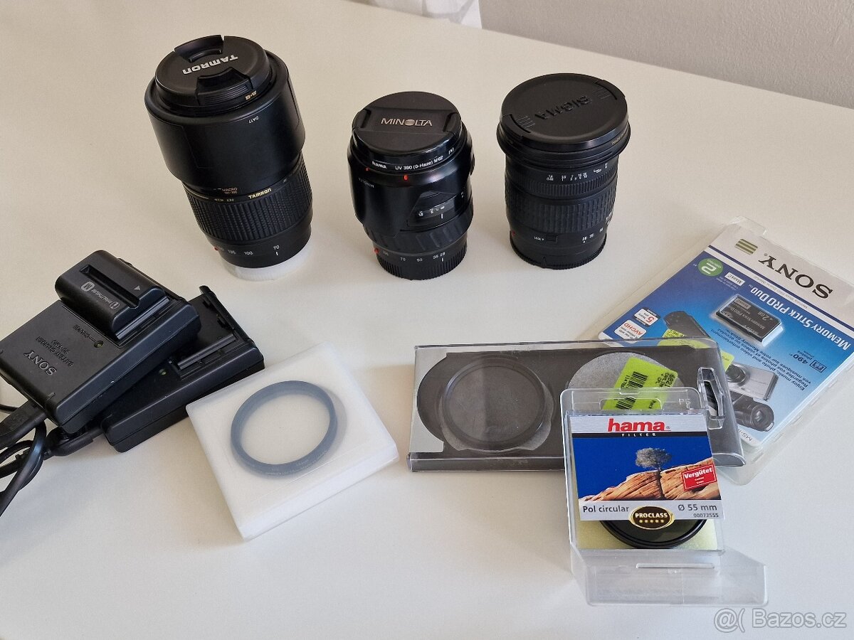 sony alpha 200, objektiv sony, minolta, tamron, sigma