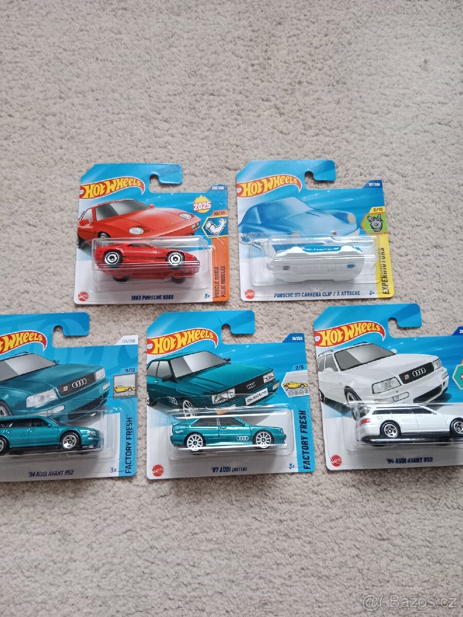 Hot wheels Porsche 911, Audi quattro, avant rs2