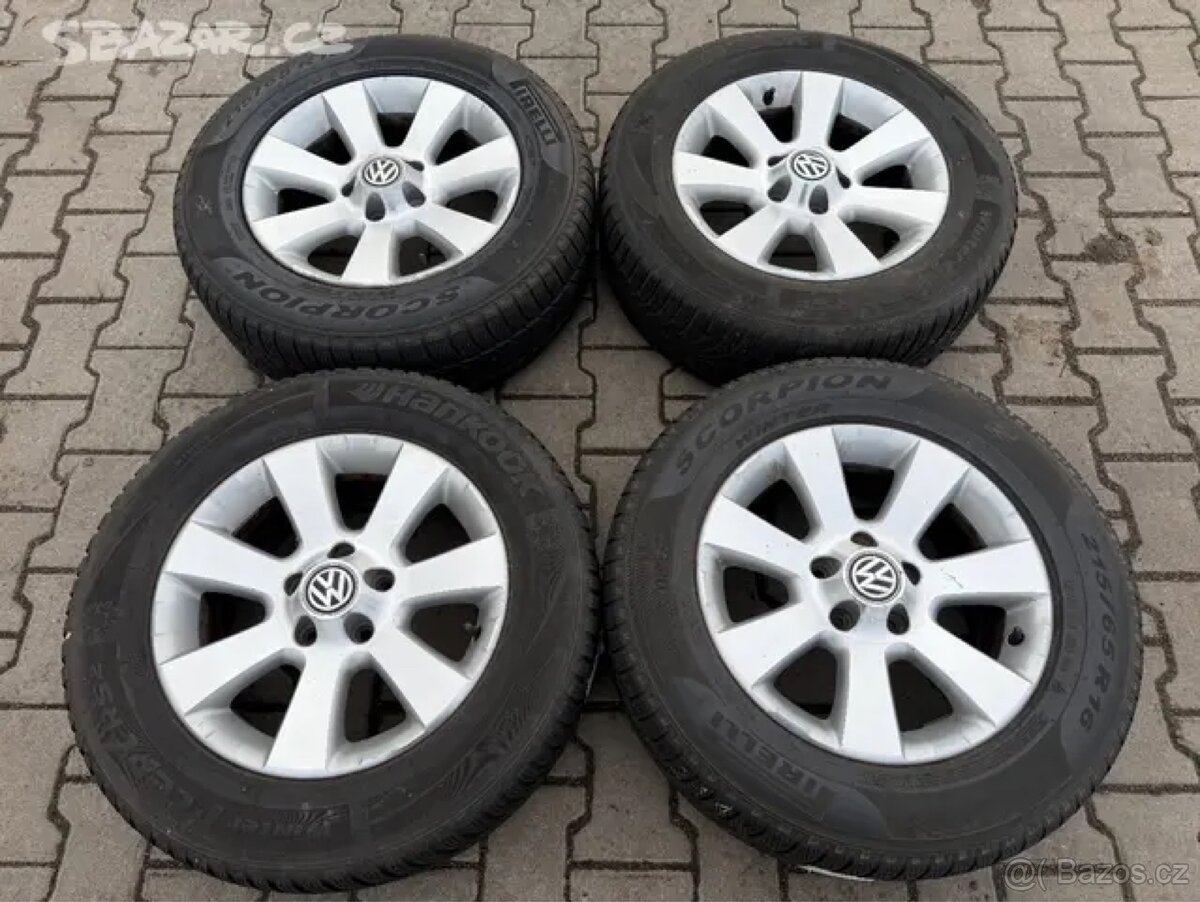 4x al kola 5x112 16 + pneu zimní 215/65 R16C