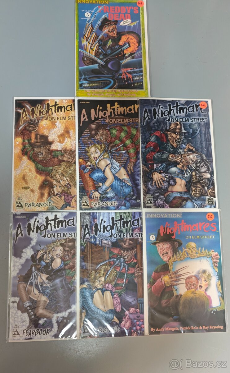 Komiksy sešitové anglicky  Nightmare on El Street horor