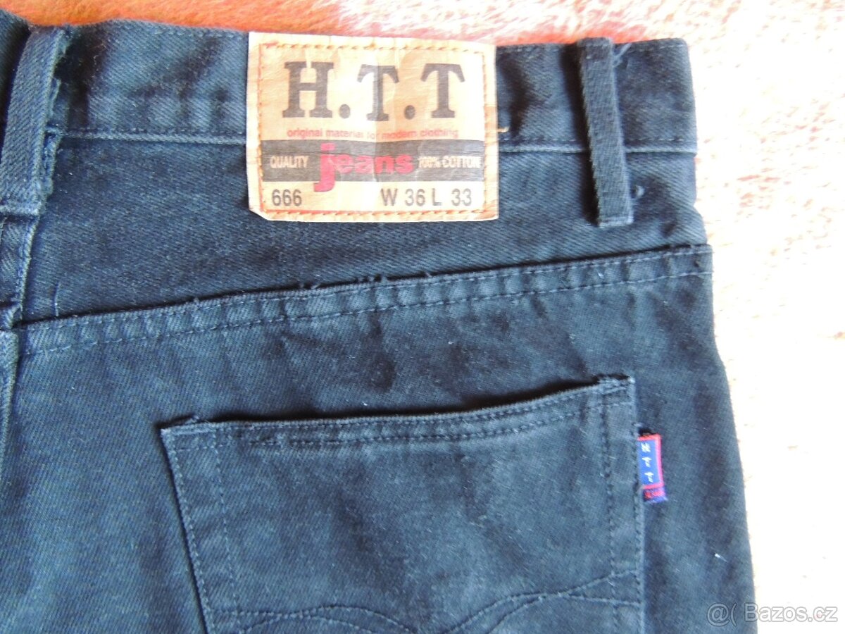Jeans pánské černé, vel. W36/ L33