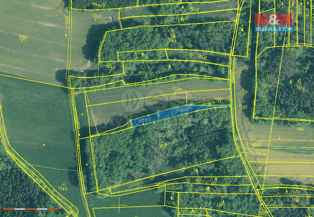 Prodej lesa, 2078 m², Skály