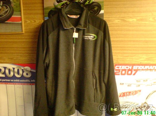 Mikina Kawasaki racing team na zip pánská, vel: M