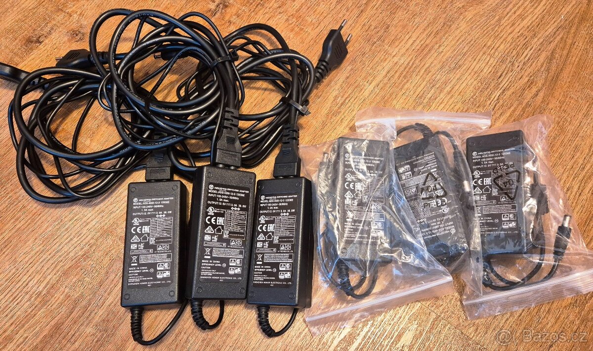 ⭐ 6ks zdroj 12V 3A 36W original HOIOTO 5,5 x 2,1mm - nové ⭐